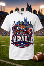 Load image into Gallery viewer, JACKVILLE: Jackson to Nashville Game Day STATEMENT Tee
